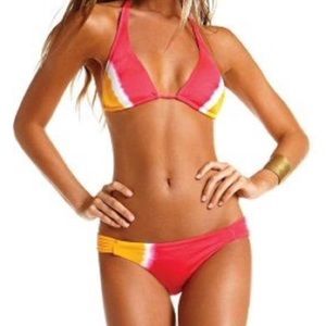 Vitamin A Tie Dye Tiki Knot Bikini Halter Top